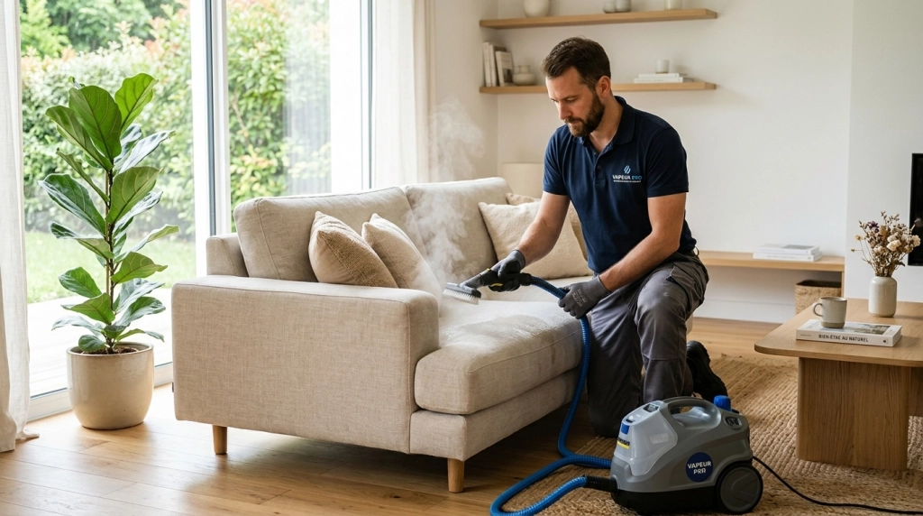 Nettoyage de canapé et textile à la vapeur