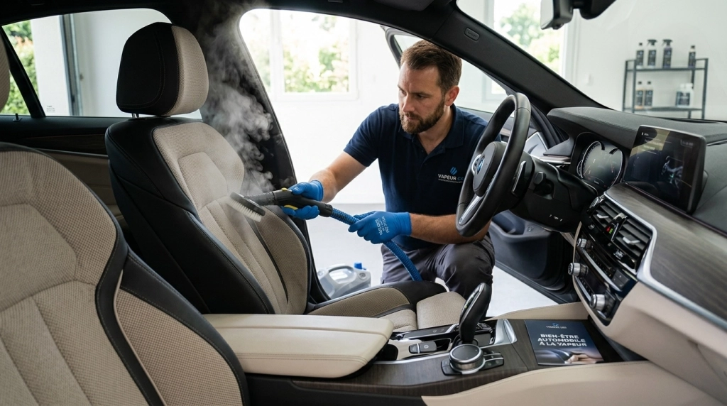 Nettoyage intérieur de voiture à la vapeur